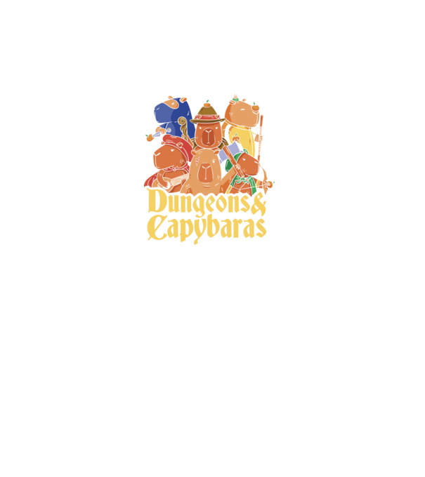 Dungeons and Capybaras model turcoaz pe tricou