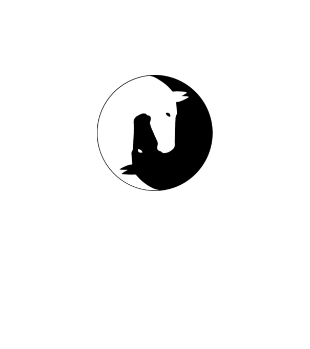 Lovas ying-yang model alb pe tricou