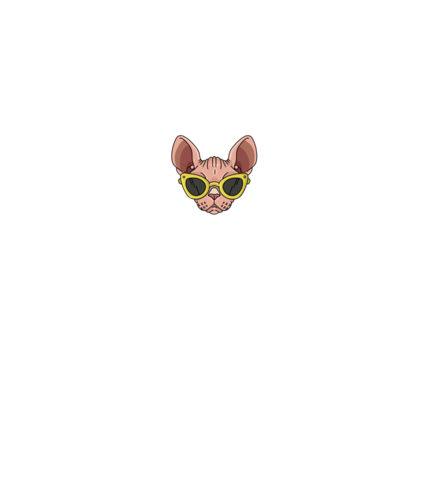 cool cats have no hair model negru pe tricou