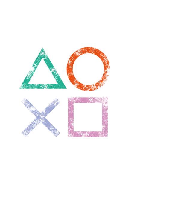 PlayStation icon model alb pe tricou