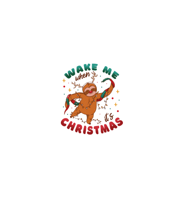 Christmas Sloth model albastru deschis pe tricou