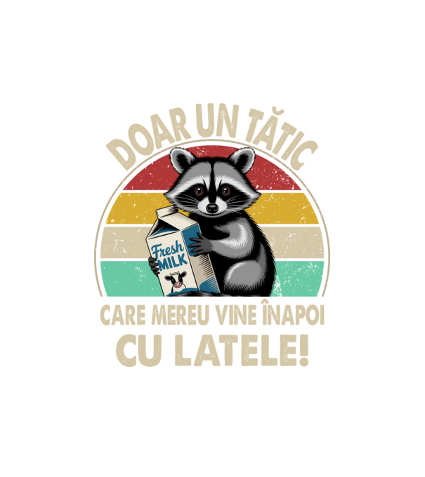 Retro Apa aki visszajött a tejjel RO model alb pe tricou