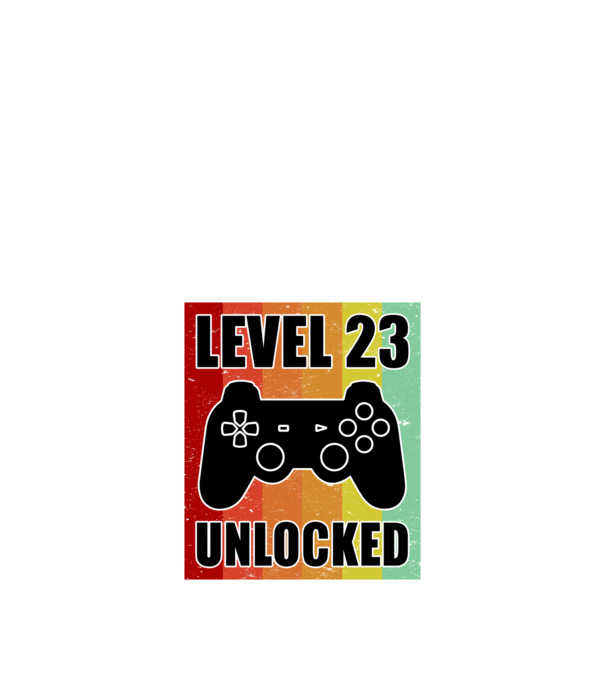 level 23 unlocked retro gamer model alb pe tricou