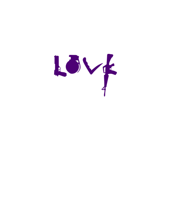 Lovegun model alb pe tricou