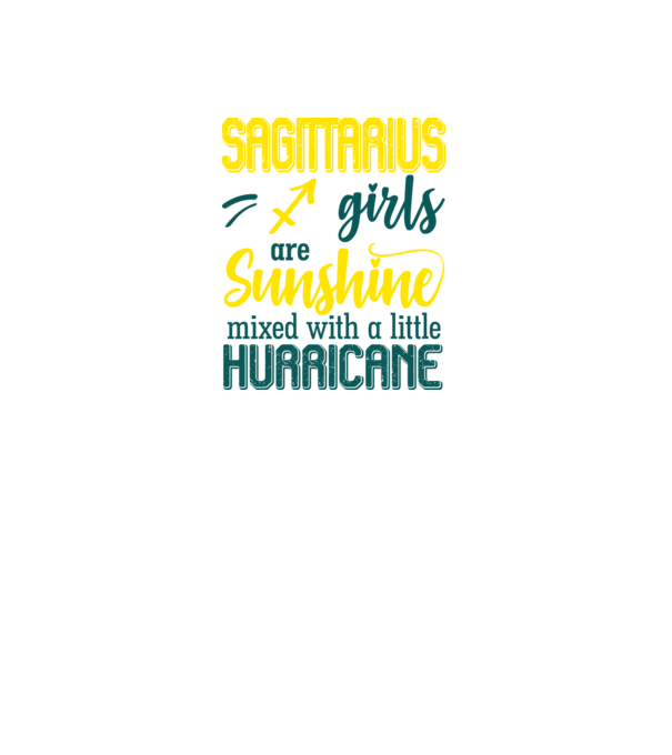 Sunshine with Hurricane SAGITTARIUS model negru pe tricou