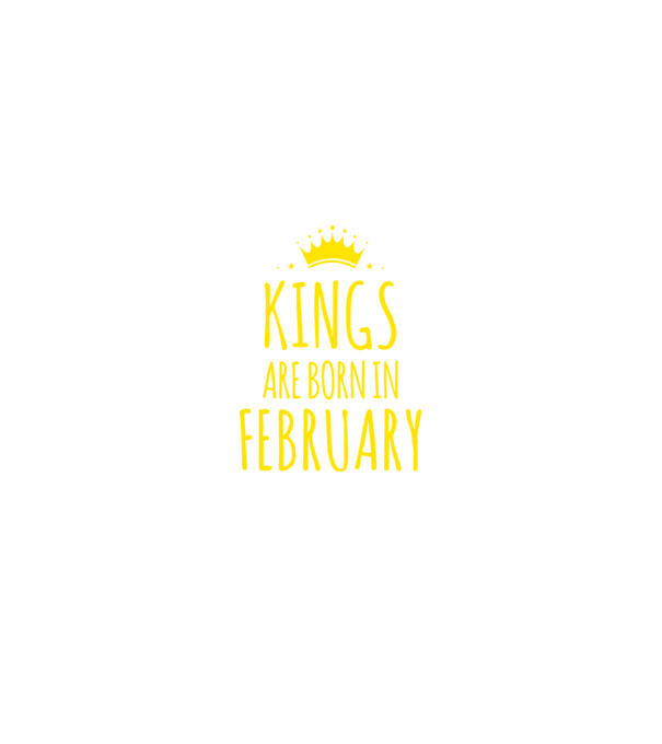 Kings are born in - February model roșu pe tricou