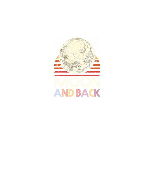 Retro vintage love you to the moon and back MOON model negru pe tricou