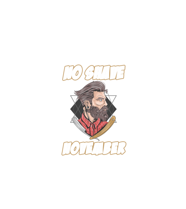 No shave November model negru pe tricou