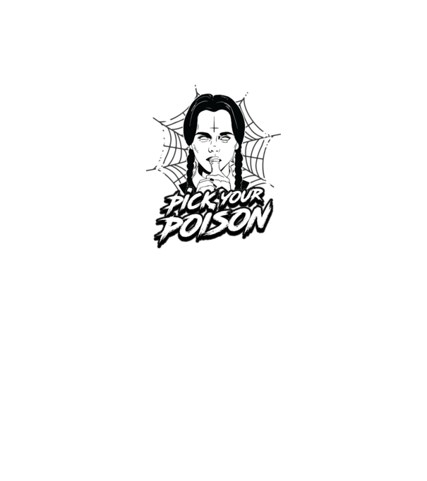 WEDNESDAY Pick your poison model negru pe tricou