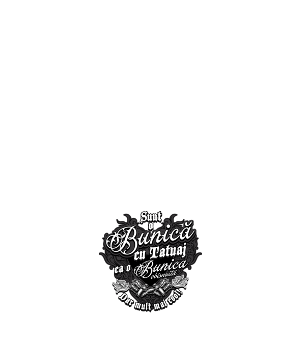 Sunt o bunică cu tatuaj, ca o bunică obișnuită, dar mult mai cool! model albastru închis pe tricou