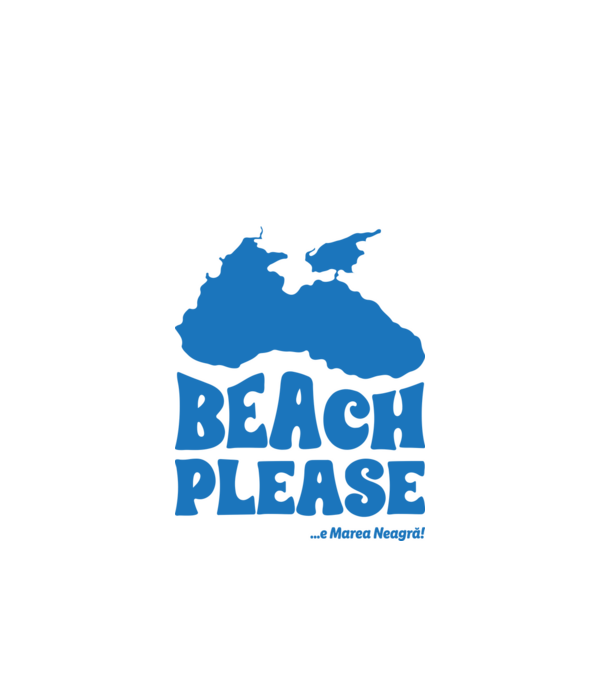 Beach please, e Marea Neagră! model alb pe tricou