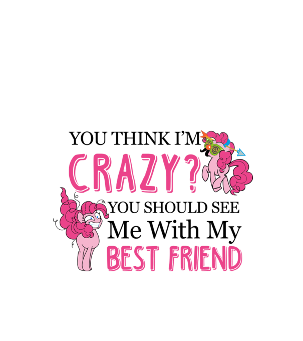 Crazy Friend Unicorn model alb pe tricou
