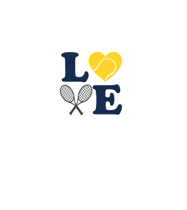LOVE Tennis model nisipiu pe tricou