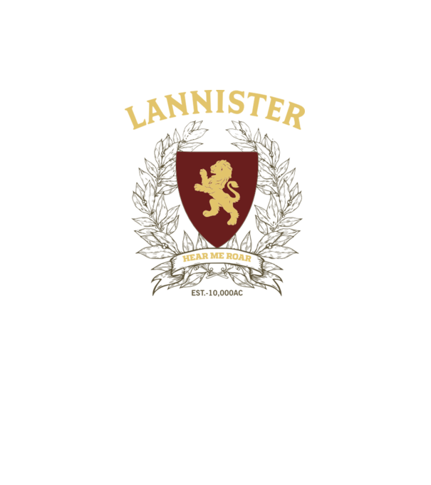 Lannister model alb pe tricou