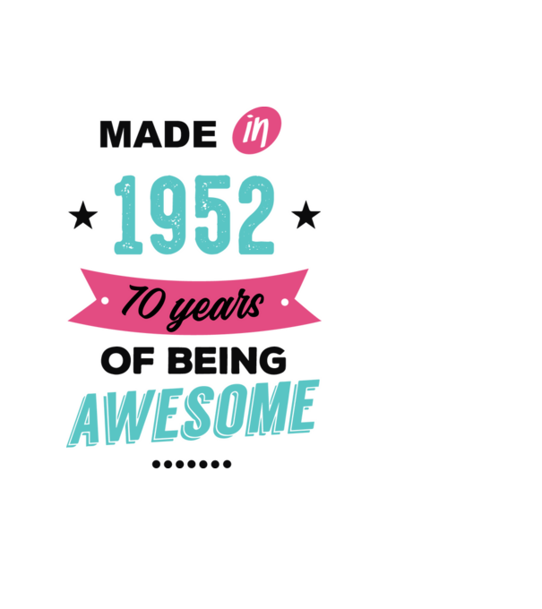 MADE in 1952 model negru pe tricou
