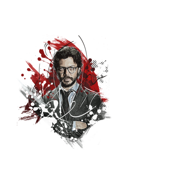 professor poster model negru pe tricou