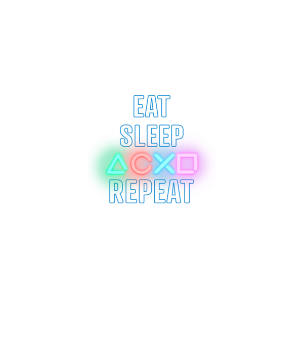 Eat sleep PS model negru pe tricou