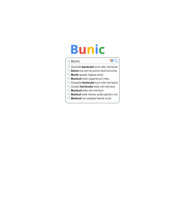 căutare Google Bunic model gri pe tricou