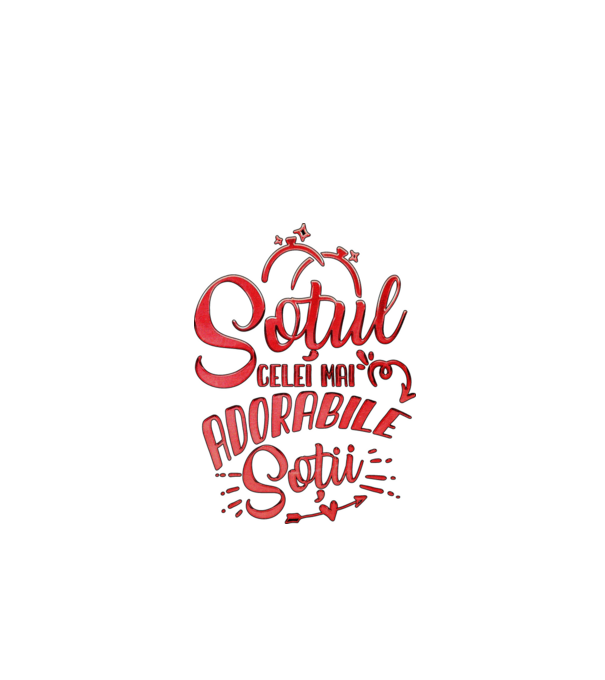 Soțul celei mai adorabile soții model negru pe tricou