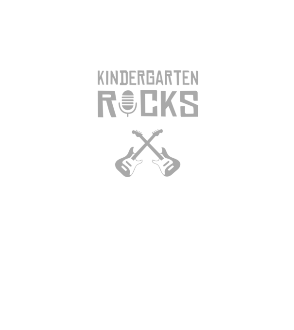 Kindergarten rocks model negru pe tricou