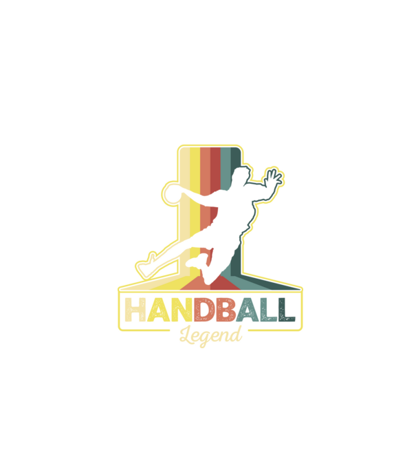 Retro Handball legend model negru pe tricou