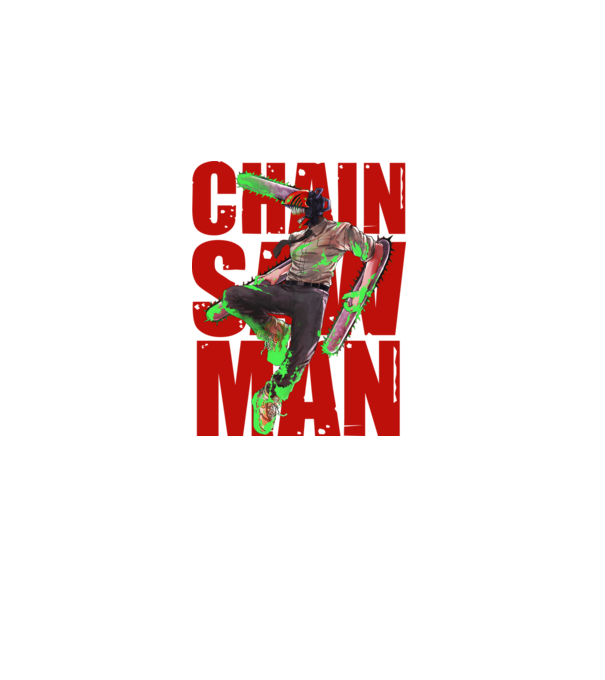 Denji chainsaw man concept model negru pe tricou