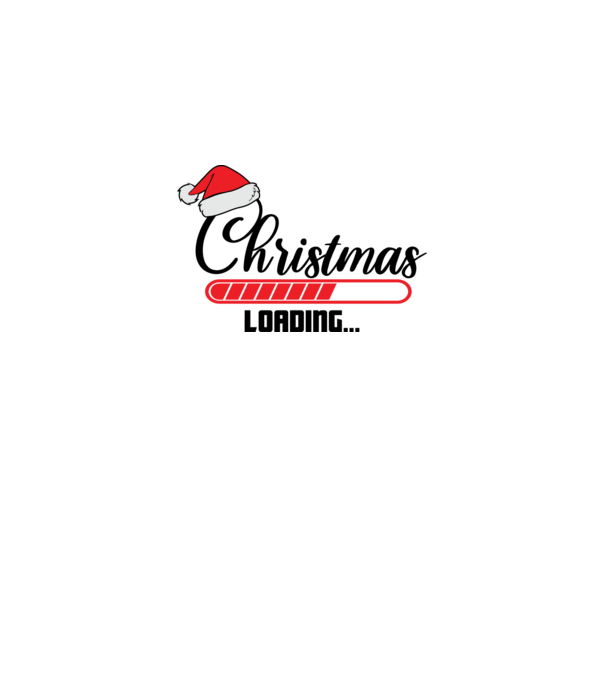 Christmas is loading model alb pe tricou