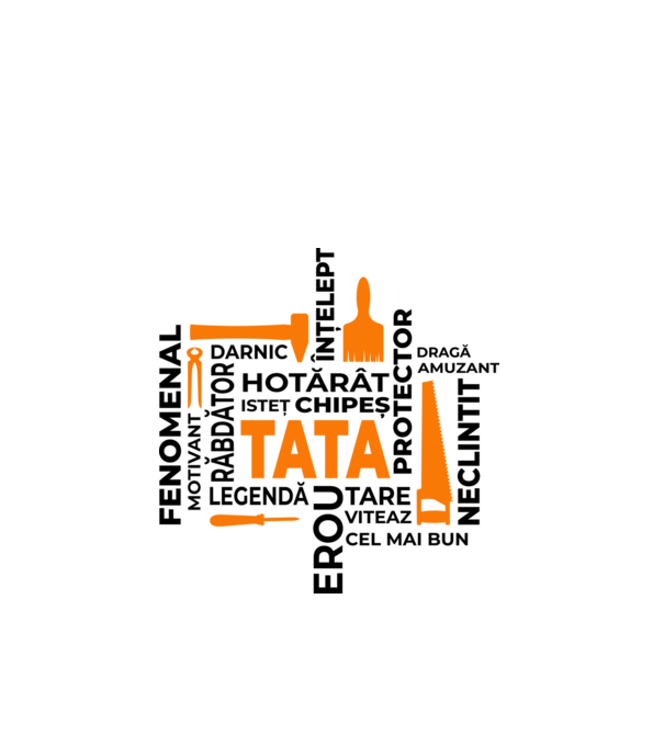 Acronimele tatălui model alb pe tricou