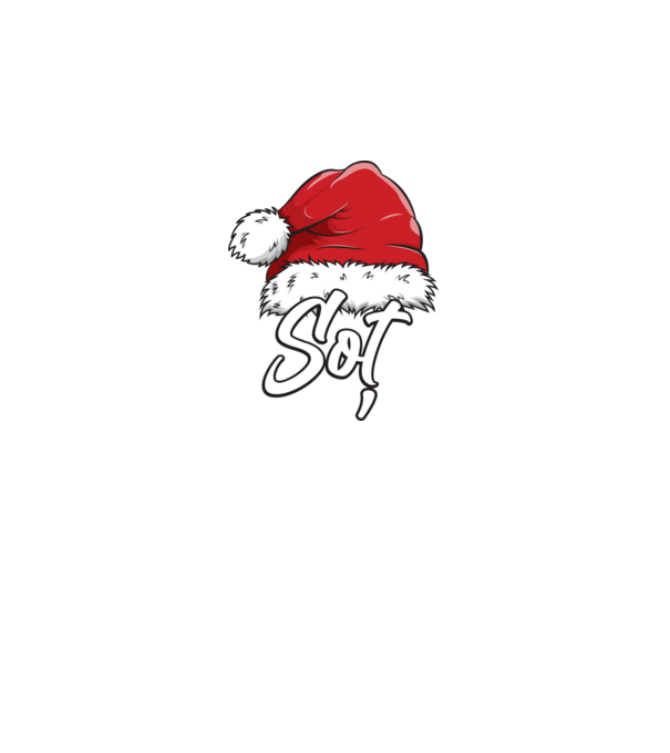 soț Santa Hat model negru pe tricou