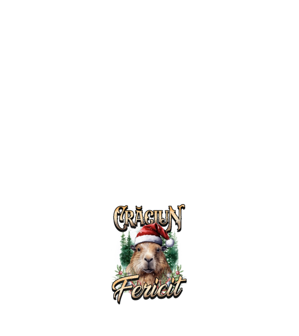 Capybara christmas model albastru închis pe tricou