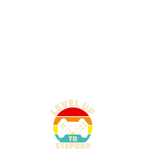 Level Up Stepdad model negru pe tricou