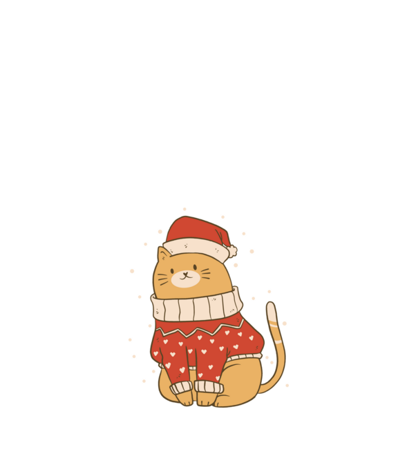 Christmas cat model negru pe tricou