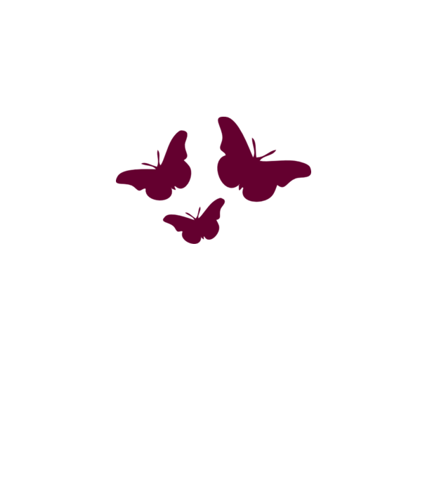 Butterflies model alb pe tricou