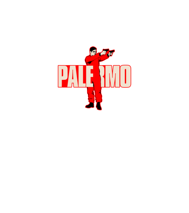 palermo la casa de papel model negru pe tricou