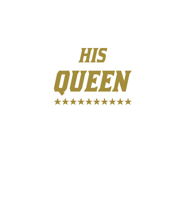 His Queen model negru pe tricou