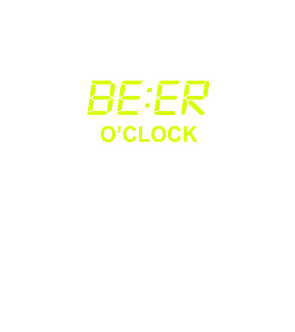 'Beer o'' clock' model negru pe tricou