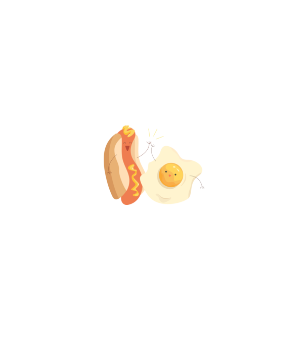 best friends hot dog egg model alb/roșu pe tricou