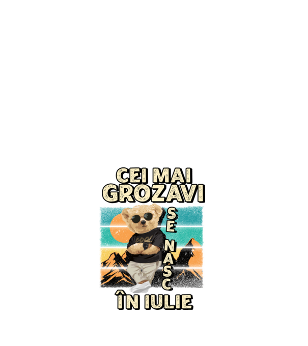 RETRO teddy IULIE model alb pe tricou