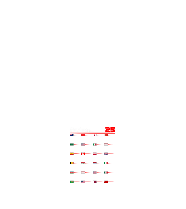 F1 calendar 2025 negru model negru pe tricou