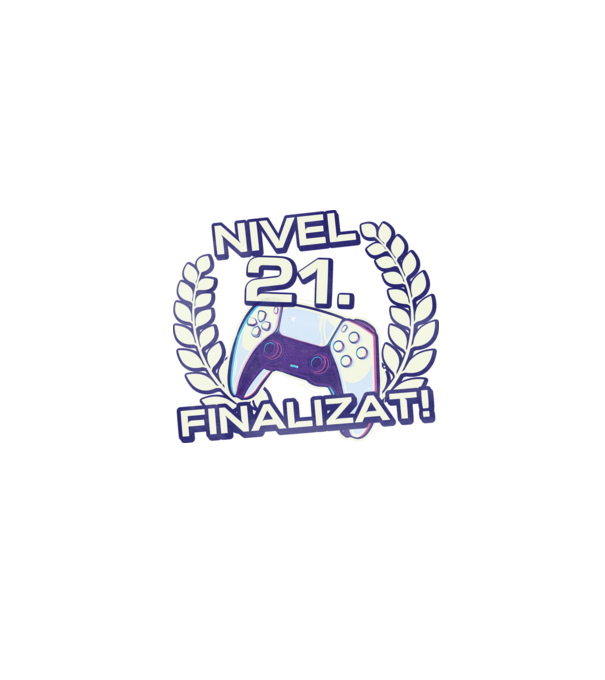 Nivel 21 finalizat! model negru pe tricou