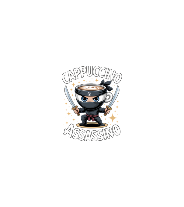 Cappuccino Assassino model nisipiu pe tricou