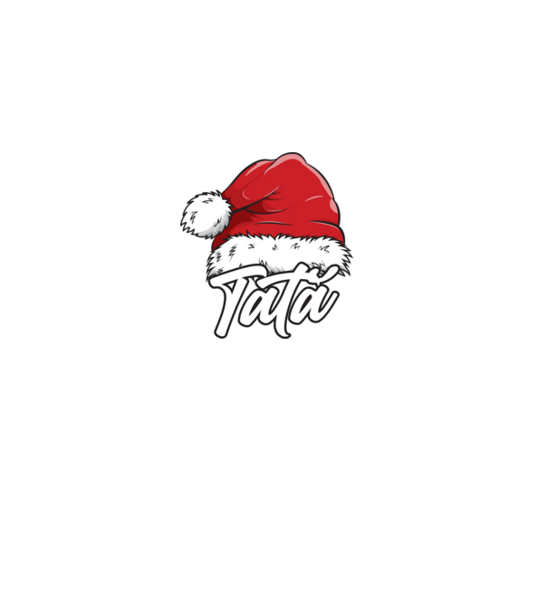 tată Santa Hat model negru pe tricou