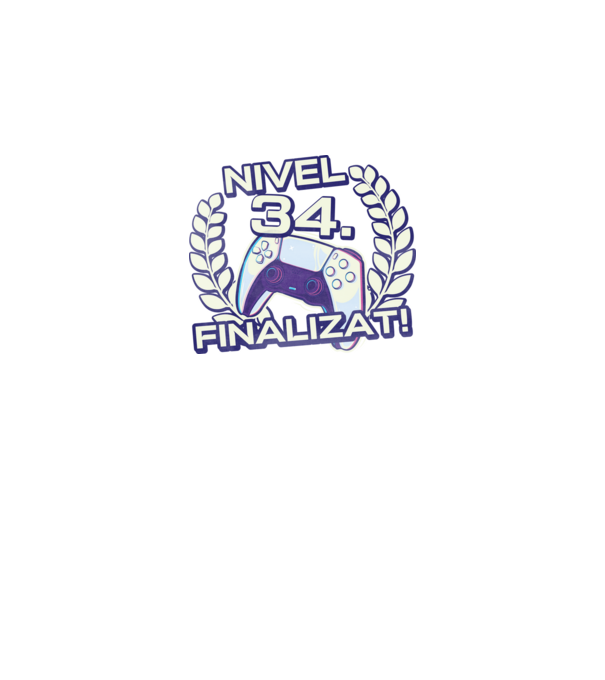Nivel 34 finalizat! model negru pe tricou