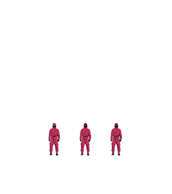 squid game characters model negru pe tricou