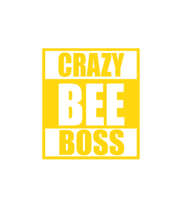 Crazy bee boss model alb pe tricou