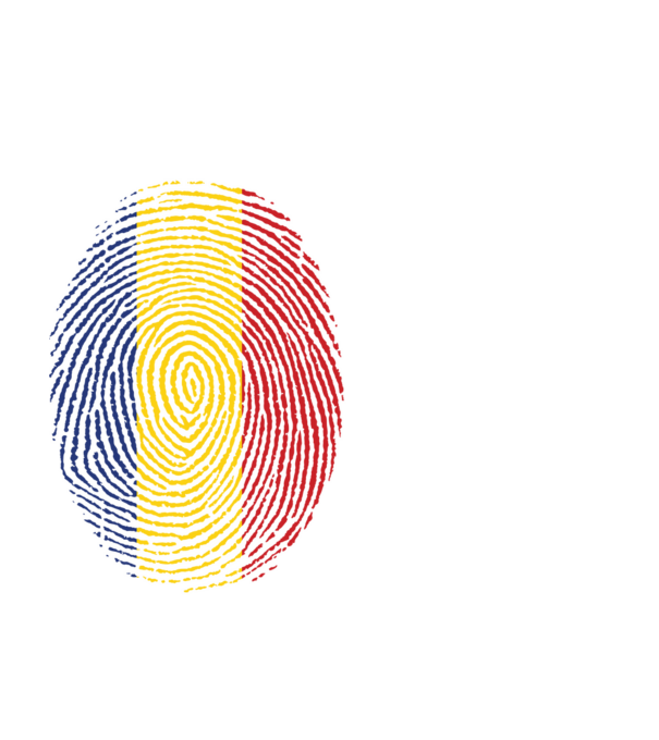 România fingerprint model alb pe tricou