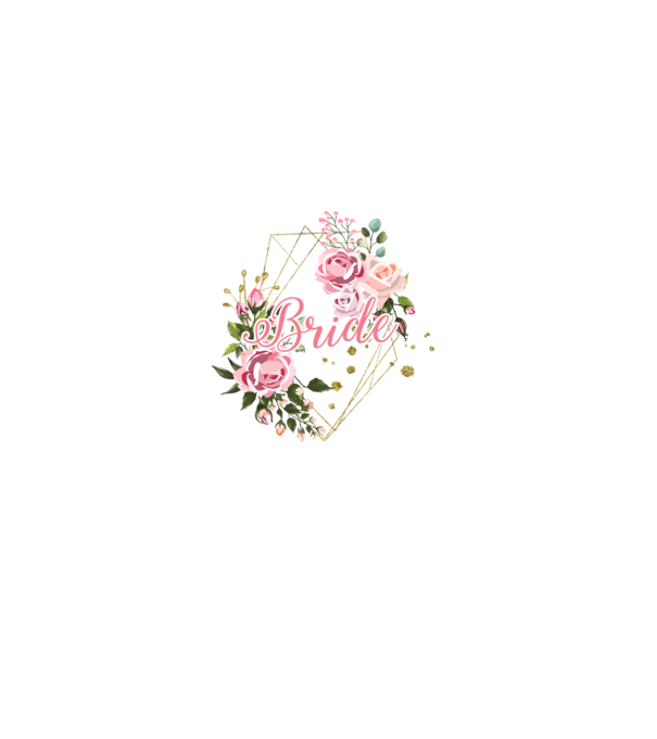 BRIDE roses floral model alb pe tricou