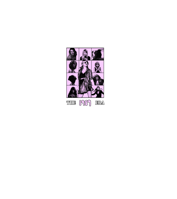Taylor Swift ERAS lilac model negru pe tricou
