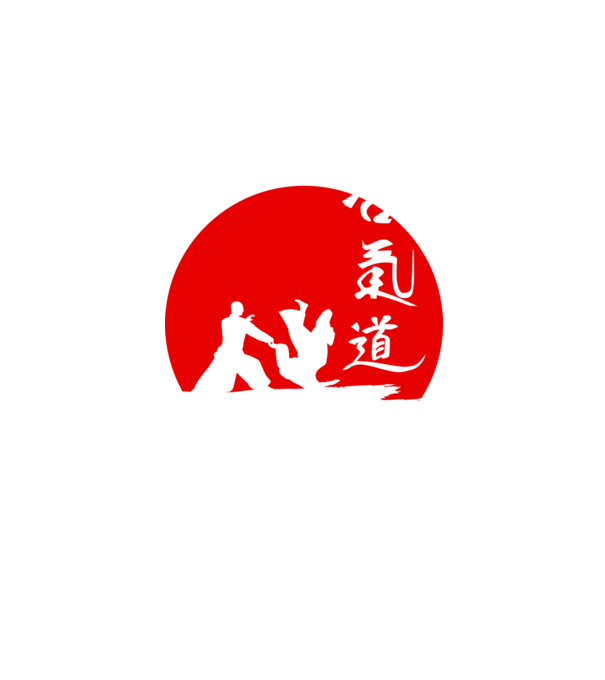 Aikido model negru pe tricou