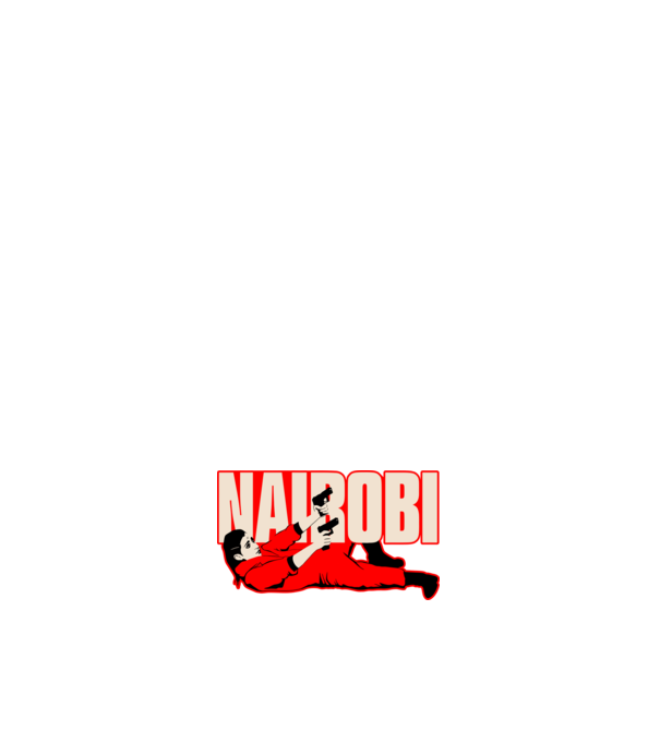nairobi la casa de papel model negru pe tricou